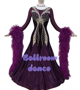 社交ダンスドレス　社交ダンス衣装/モダンドレス/パーティー　スタンダート サイズ変更可、色変更可　MD066