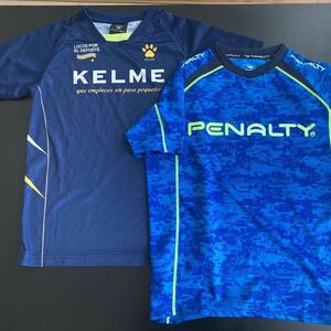 サッカー　ジュニア　150 160 2枚で　ペナルティ　KELME ケルメ　半袖　Tシャツ