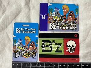 B’z タグ カード まとめて The Best Treasure イラスト スカル ドクロ 傷み有