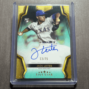 Jack Leiter RC Aqua Parallel Auto /75 2024 Topps Five Star Baseball MLB Autograph 直筆サイン