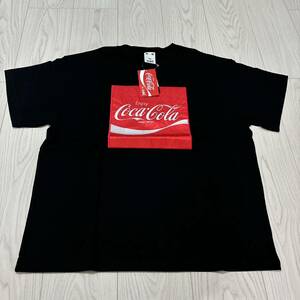 未使用●COCA-COLA BY X-girl SATIN PATCH S/S BIG TEE/コカ・コーラ/エックスガール/コラボ/サテン/パッチ/ワッペン/ブラック/黒★1379-4