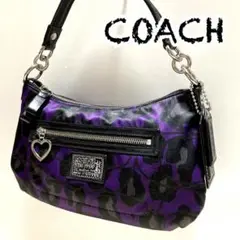 COACH ★希少柄★　ハンドバッグ　ナイロン　パテントレザー　肩掛け