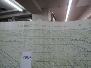 п7904　AS 【鉄道 運行図表】常磐線電車列車ダイヤ 平日 昭和44年10月1日改正 ダイヤグラム 鉄道