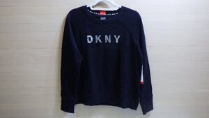 E166-41633 DKNY ダナキャラン ニューヨーク トレーナー US/M JP/L ブラック トップス