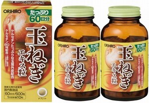 2瓶(120日分)　オリヒロ 玉葱(タマネギ)エキス粒徳用 600粒 60日分　食用部分とポリフェノール豊富な玉葱外皮を配合。毎日の健康管理に。