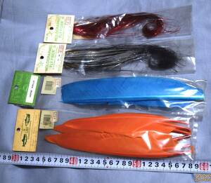 ★送料無料！未使用　匿名発送！　フライ用品　マテリアル　FLY　FIBER・GOOSE QUILLS・DUCK　４個セット★