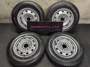 [H3473-工]145/80R13 13インチ 2021年製 スタッドレス 4穴 マルチホイール 4本セット 13×4.00B ダンロップ 軽四 冬タイヤ 個人宅不可