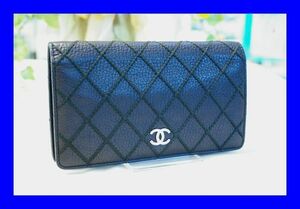 ○美品 シャネル CHANEL ファンシーCC ビッグステッチ 長財布 W0106