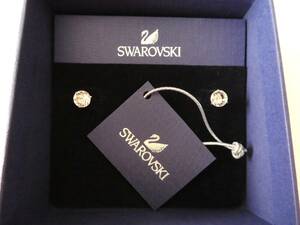 ☆スワロフスキー SWAROVSKI クリスタル一粒 Solitaire ピアス 1800046 シルバー 新品