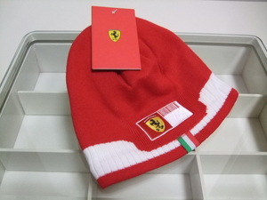 ★最終処分の★在庫一掃セールです★必見★Ferrari★Scuderia★フェラーリ★素敵で★綺麗～で★お洒落～な★ニット★キャップ★Red★新品★