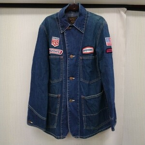 ヒステリックグラマー KINKY ワッペン デニムジャケット HYSTERIC GLAMOUR カバーオール インディゴ BLUE