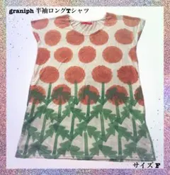 graniph 半袖ロングTシャツ チュニック風　サイズF