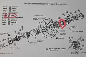 189 中古品　希少　シボレーコルベットＣ３ CHEVROLET CORVETTE　C3 純正 SHIM　2枚　ステアリング　部品