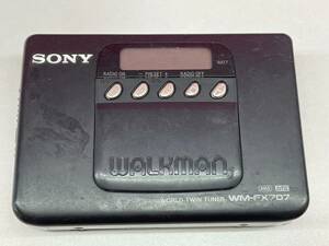 Z331-O48-49◎ SONY ソニー WM-FX707 ラジオカセットプレーヤー ラジカセ ウォークマン 黒 ブラック レトロ オーディオ機器