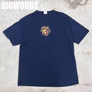 00s Y2K BIGWORDS ビッグワーズ　ネコタグ　Tシャツ