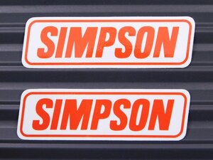 ◆送料\110◆【SIMPSON・シンプソン】※《レーシングステッカー／２枚セット》　(品番ms031)　アメリカン雑貨　ガレージ