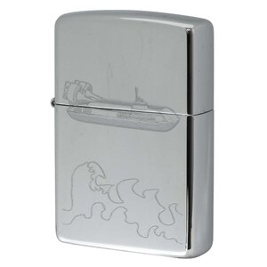 絶版/ヴィンテージ Zippo ジッポー 中古 2000年製造ZIPPO Paul Smith 船と波 #250 ハイポリシュクローム [S]ほぼ新品同様