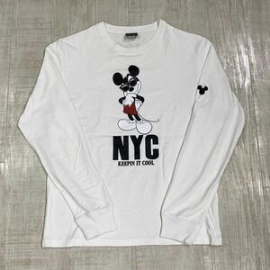 Schott × Disney Mickey Mouse Long Sleeve T-shirt ショット ディズニー ミッキー マウス ロング スリーブ Tシャツ L/S TEE SIZE S