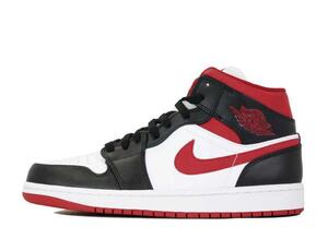 Nike Air Jordan 1 Mid "White/Gym Red Black" 28cm 554724-122