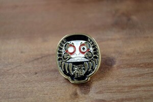 だるま 黒 ピンバッチ 縁起物 ラペルピン ピンバッジ 和風 お土産 lapelpin pins Dharma japan souvenir