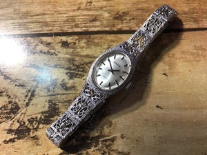 AK1038 美品 希少 レア アンティーク RADO ラドー SWISS Artcolline シルバーカラー 純正ブレス ヴィンテージ 手巻き レディース 腕時計