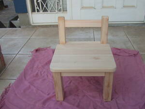 キッズチェアー　学童椅子型　総ヒノキ製　子供椅子