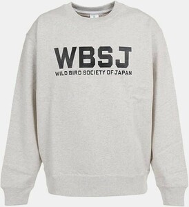 L・新品/WBSJ★日本野鳥の会★サステナブルなアメリカ綿、品質が実感できる素材 トレーナー【グレー/灰色】●WILD BIRD SOCIETY OF JAPAN●