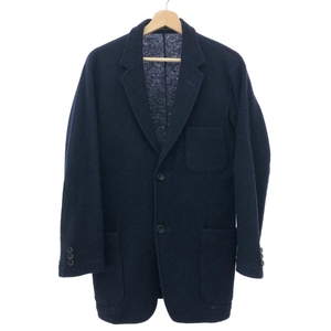 ◆Yohji Yamamoto Pour Homme ヨウジヤマモトプールオム テーラード ジャケット 2◆HF-J88-155 ネイビー メンズ MOON JERSEY 18AW