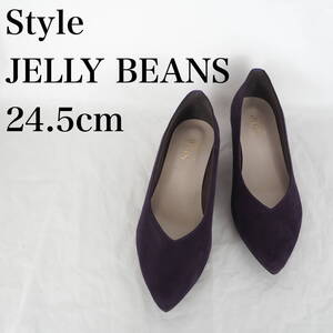 MK6126*Style JELLY BEANS*スタイル ジェリービーンズ*レディースパンプス*24.5cm*紫