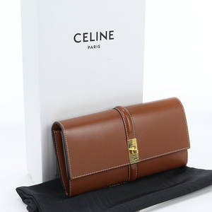 中古良品CELINE 16セーズ 長財布 10M03 3CQ7 04LU ブラウン ランク：A us-2