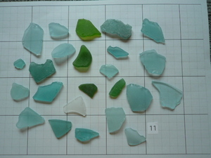 ■シーグラス / Sea Glass■ビーチグラス / Beach Glass■色・サイズいろいろ■和歌山南部の海岸で採取■№11 ： 125g■