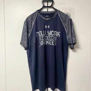 NEWYORK YANKEES アンダーアーマー半袖 コンプレッションシャツ サイズL難あり