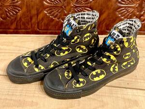 ★☆80s!USA!希少レア!!コンバース ALL STAR BATMAN 5.5 24.5cm 黒 converse オールスター ハイカット バットマン ビンテージ 226☆★