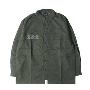 新品 DESCENDANT ディセンダント シャツ サイズ:2 22SS パナマクロス オーバーサイズ フィッシングシャツ (PANAMA FISHING LS SHIRT)