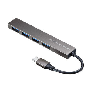 サンワサプライ USB Type-C 4ポートスリムハブ USB-3TCH25SN /l