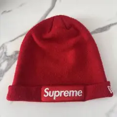 Supreme ニット帽 赤 New Era