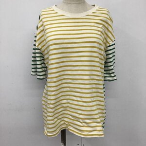 ZARA S ザラ カットソー 半袖 0858 098 390 Cut and Sewn 白 / ホワイト / X 黄 / イエロー / X 緑 / グリーン / 10091717