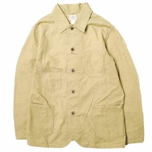 RRL ダブルアールエル Linen Cotton Herringbone Chore Jacket リネンコットン ヘリンボーンチョアジャケット S Double RL カバーオール