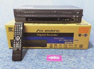 【NY523】DX BROADTEC ビデオ一体型DVDレコーダー DXR160V ビデオデッキ 双方向ダビング VHS 地上デジタル放送対応 DXアンテナ 