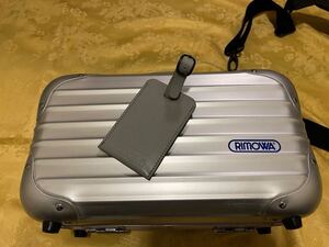 RIMOWA リモワ TOPAS トパーズ ピッコロ 2way ショルダーバッグ 青ロゴ アタッシュケース　絶版中古品　シルバー