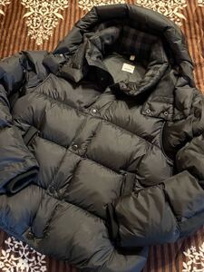 【1円スタート】バーバリーBURBERRY LONDON ENGLAND 現行タグ 現在発売中 大人気超高級メンズ2Wayダウンジャケット S 黒 超美品