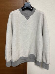 sacai スポンジ スウェット　サカイ　長袖 グレー　24ss