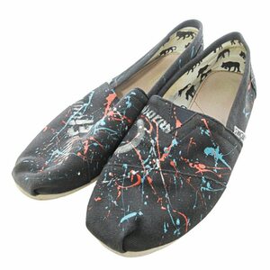 トムス TOMS スリッポン キャンバス ペイント 27.5cm ブラック 黒 1002 メンズ