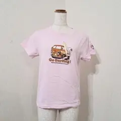 2699　タウンアンドカントリー【M】半袖Tシャツ　ピンク系　サーフィンプリント