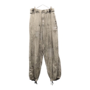 MIHARA YASUHIRO ミハラヤスヒロ REPAIR C/R SATIN PANTS B13PT092 リペア加工 サテン オーバーサイズパンツ グレー