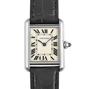 カルティエ Cartier W1541056 タンク ルイ SM 腕時計 クォーツ アイボリー文字盤 K18WG 金無垢 レディース