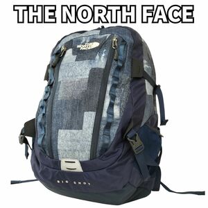 デジタルカモフラージュ★　THE NORTH FACE ノースフェイス　BIG SHOT バックパック リュック パッチワークデニムプリント　ネイビー