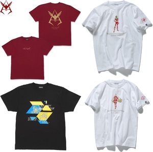 機動戦士ガンダム Lサイズ Tシャツ 4点 セット シャア アズナブル 総帥 クワトロバジーナ 福岡vガンダム立像 (ホワイト レッド ブラック)