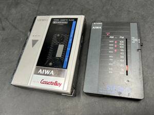 AIWA/アイワ HS-P6 ステレオ カセット プレーヤー TU-1 FM/AM ステレオ チューナー パック セット 