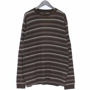 BACK CHANNEL BORDER L/S TEE 長袖Tシャツ サイズXL グレー系 バックチャンネル ボーダー カットソー